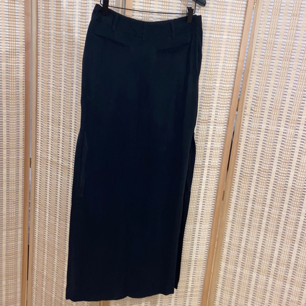 HM Fashion Iridescent satin fabric Slit Skirt Side high waist 6 Star Curpo - Picture 1 of 15